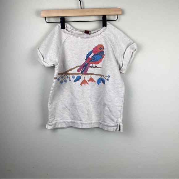 Tea Collection cross stitch sweatshirt Sz L (8-10) - Picture 1 of 6